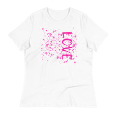 Unique love graphic print tees for women