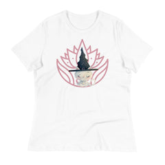 Axolotl witch with lotus print tee for women - Lioness-love.com