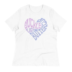 Buckle up buttercup typo tees for female, lioness-love